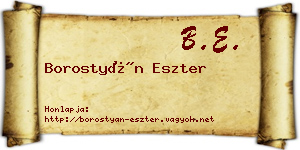 Borostyán Eszter névjegykártya