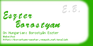 eszter borostyan business card